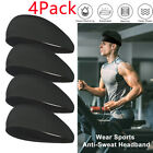 4Pcs Men Women Stretch Sports Headband Stretch Yoga Gym Hair Band Wrap Sweatband