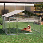 Outdoor Large Pet Dog Run House Kennel Shade Cage Enclosure With Cover Playpen