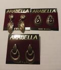 Arabella Silver-Tone tone Earrings Lot Of Three Women's Fashion Jewelry