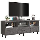 Farmhouse TV Stand for 70 inch TV Rustic Entertainment Center TV Console Cabinet