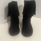 UGG Australia Boots Classic Cardy Knitted Sweater Tall Snow 5819 Black Womens 7