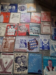 VINTAGE SHEET MUSIC LOT 150+ Piece Illustrated Old 9 Lbs. Estate Piano 1930s 40s