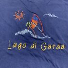 Lago di Garda Italy Wind Surf Graphic T-Shirt Embroidered Logo Men’s Size XL