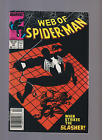WEB OF SPIDER-MAN #37 (1988) NEWSSTAND CLASSIC SLASHER BLACK NEG SPACE COVER