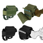 Tactical Rifle Buttstock Cheek Rest Shotgun Ammo Shell Mag Carrier Pouch Holder