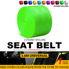 Fluorescent Green Seat Belt Webbing Polyester Retractable Nylon Safety Strap