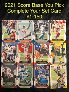 2021 SCORE FOOTBALL COMPLETE YOUR SET YOU PICK YOUR CARD #1-150 PYC