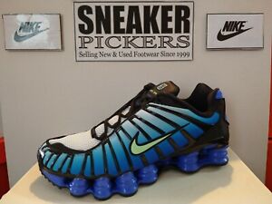 Nike Mens Shox TL - AV3595 009 - Size 9 - Black / Vapor Green - Racer Blue - NEW