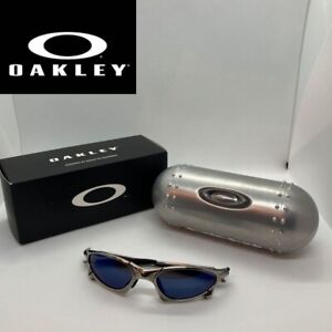 Oakley Penny Ice Iridium Silver Sunglasses with Box Hard Case Soft Nose Pad etc