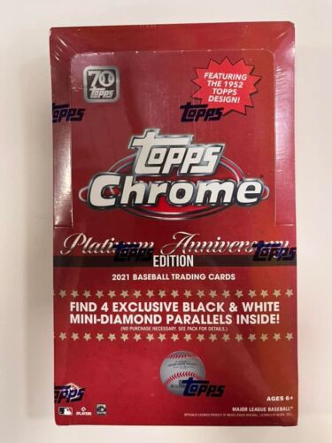2021 Topps Chrome Platinum Anniversary Edition Baseball Lite Box (16 packs)