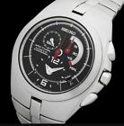 Rare Seiko Arctura SNL003P1 Kinetic Chronograph Black Dial Stainless Steel Watch