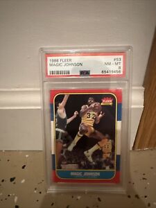 1986 FLEER MAGIC JOHNSON #53 Centered Well, In Great Condition An Amazing PSA 8!