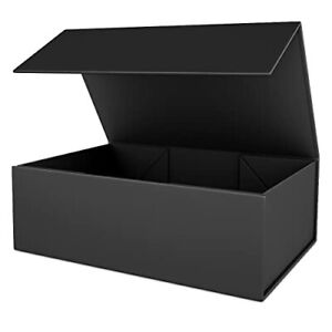 Black Gift Box 10 x 6 x 3 with Magnetic Closure Lid Gift Box for Presents