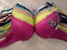 NEW ladies  LOT OF 3 PCS sexy  lace asst designs  push -up    bras.