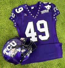 TCU Horned Frogs College Football Jersey Authentic Game Worn Used Helmet Bundle