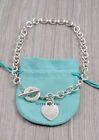 Tiffany & Co Sterling Silver Return to Tiffany Heart Tag Toggle Necklace 16