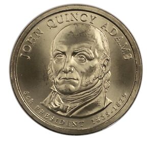 Presidential dollar coin 6th President John Quincy Adams 1825-1829 , 2008 P Mint