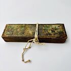 Antique Wooden Pencil Box Made in Germany with Applied Colored Lithograph