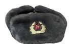 Vintage Authentic Russian Ushanka Military hat w/ Soviet  Army  Badge USSR CCCP