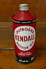 Vintage KENDALL Outboard Marine Motor Oil Cone Top One Quart Oil Can FULL NOS