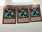 Yugioh 3 x Blackwing - Bora the Spear GLD3-EN022 Limited Ed Playset NM