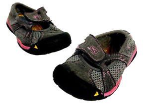 KEEN Breezemont CNX Mary Jane Slip On Shoes Gray / Pink  Little Girls Size 9