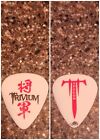 Trivium 2009 Shogun Tour Matt Heafy Black Red On White Guitar Pick Pic Rare