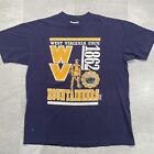 vintage 90s West Virginia Mountaineers t shirt blue team issue size XL USA made