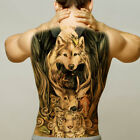 Temporary Men Tattoos Large Wolf Lion Tiger Tatoo Temporales  Men Big Full Back