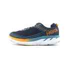 Hoka One One Clifton 5 Blue Orange Low Top Mesh Running Shoes Mens Size 10.5