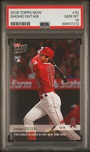 New Listing2018 Topps Now #32 Shohei Ohtani 1st Ever HR Rookie PSA 10 GEM MT