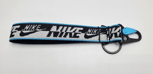 Nike Key Holder Wrist Lanyard Black/White/Baltic Blue
