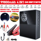 Car Jump Starter W/Air Compressor 1000A Lithium Jump Box Power Bank USB Charger