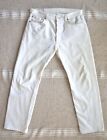 Vintage Levi’s 501 White Made In USA Distressed 34x30 Ecru Off