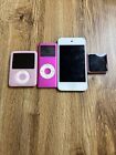 Lot of 4 Old Generation iPods Broken/AS IS/For Parts Or Untested