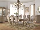 NEW Traditional Taupe Finish Dining Room 9PC Rectangular Table Chairs Set ICA7