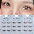 Lash Extension False Eyelashes Cross Cluster Natural Fairy 3D Faux Mink Big Eye/