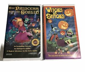 Kids Animated Videos: The Princess & The Goblin, Witches In Stitches VHS Lot