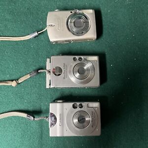 3X Canon PowerShot Digital ELPH SD550 + S200 + S100 (PARTS/REPAIR ONLY)