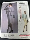 Vintage 80's Vogue Pattern Bill Blass 1957 Size 10 Jacket and Skirt Uncut