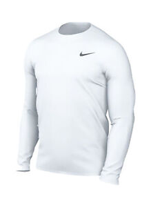 Nike Men's White Legend Long Sleeve Crew Neck Dri-FIT Tee Shirt DV7298 S-2XL
