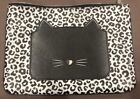 Kate Spade New York Animal Print/ Black Cat Kitty Leather Coin Purse Bag Zipper