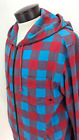 Emerica Men's L Jerry HSU Signature FLANNEL Hoodie Jacket Blue Red Plaid Check *