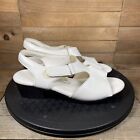 SAS Suntimer Sandals Womens Size 6.5 M White Patent Leather Comfort Shoes