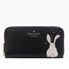 Kate Spade Bunbun Bunny Continental Wallet Lunar Year of Rabbit Black NWT KA610