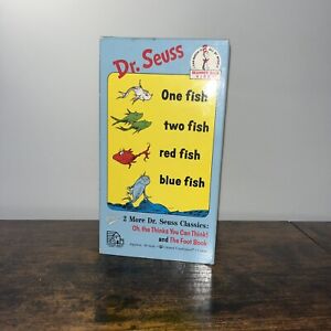 VHS Dr Seuss - One Fish Two Fish Red Fish Blue Fish Thinks Think Foot Book 1992