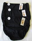 Jockey Black Modern Micro Hip Brief Underwear - Women's Size 7 - 3 Pack - New