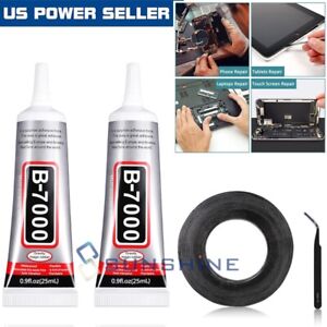 2x B-7000 Adhesive Glues Paste Suitable for Glass,Wooden,Jewelry[25ml]+Tape+Tool