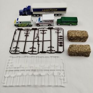 Lot Of Mini/1:64 Scale Deco Pieces And Motor Max Die Cast/Plastic Vehicles