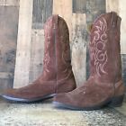 Vintage Unbranded Suede Oil Resistant Cowboy Boots Mens 11.5 EW